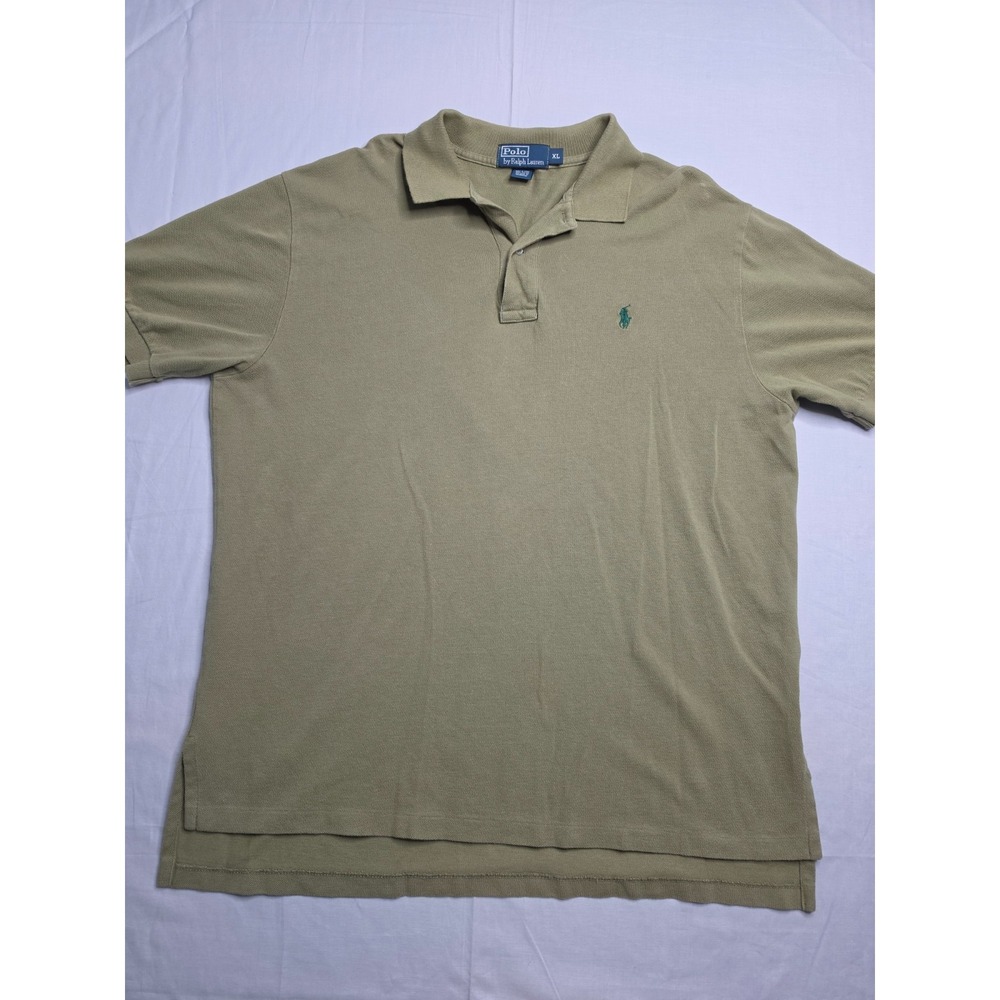 Polo Ralph Lauren Polo Shirt Men's XL Olive Green 100% Cotton Pony Logo Golf